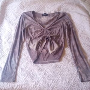 Long sleeve crop top